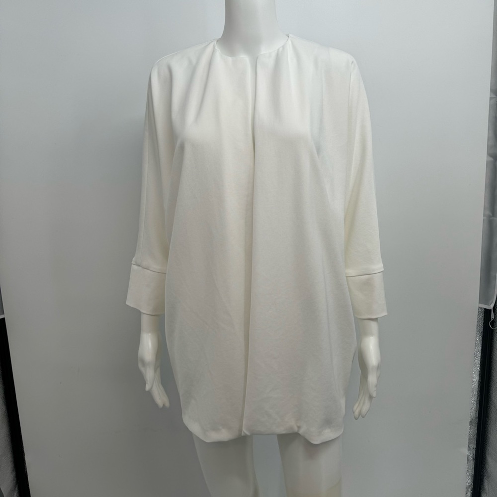 PINKO Blazer Open Front Blazer Jacket Size US 4 White Italy